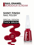 Flormar Nail Polish Shade 128 - Burgundy, Long-Lasting Shine