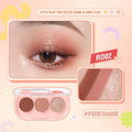 Pink Flash Eyeshadow Palette RD02 Trio Pigmented Blendable Powder