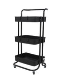 Salon System 3-Tier Mesh Trolley, Black