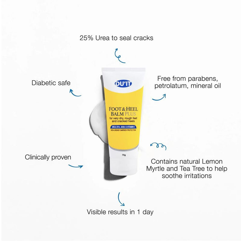 DU'IT Foot and Heel Balm - 25% Urea, Vitamin E - 75g