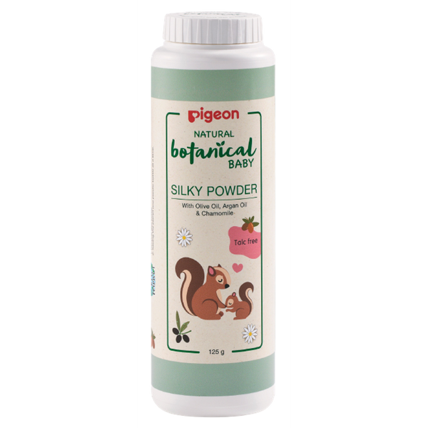Silky Powder Talc Free Olive Oil Argan Oil Chamomile Pigeon 125g