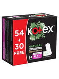 Kotex 100% Cotton Natural Daily Pads Regular Size - 84 Count
