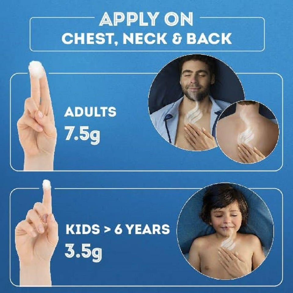 Vicks VapoRub Ointment Cold & Cough Relief Camphor Menthol Eucalyptus 50g