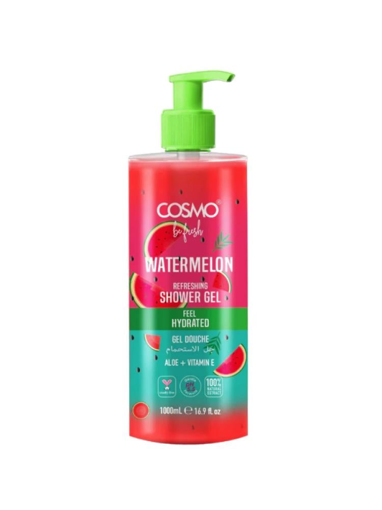 Shower Gel Refreshing Watermelon Aloe Vera Vitamin E Cosmo 1000ml