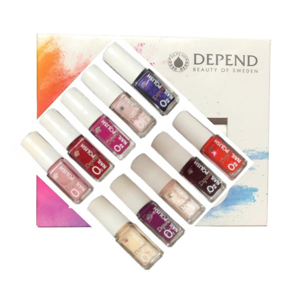 Depend Nail Polish Set, 10-Piece Collection, Gel-Like Finish