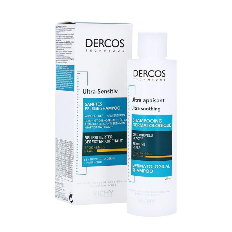 Shampoo for Dry Sensitive Scalp Ultra Sensitive Dercos Vichy 200ml