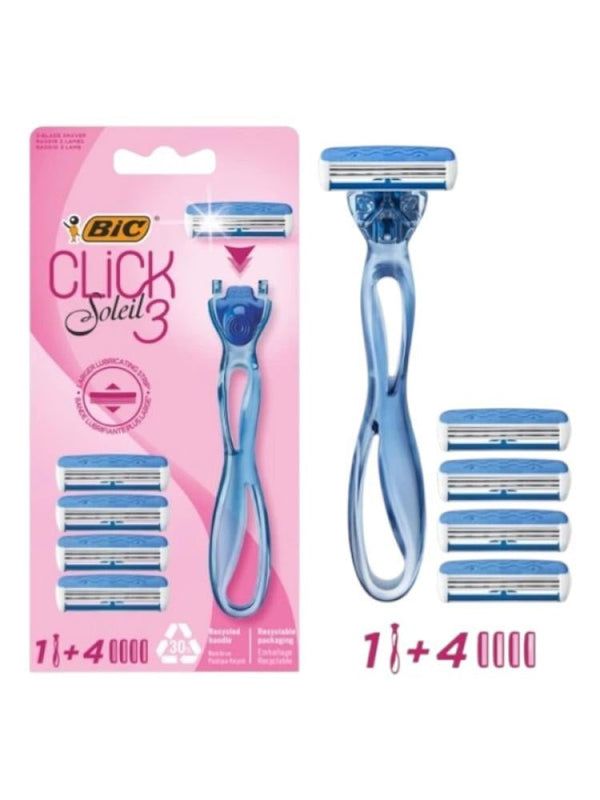 Razor Blades for Women 4-Blade Refills Smooth Shave Bic 4 Count