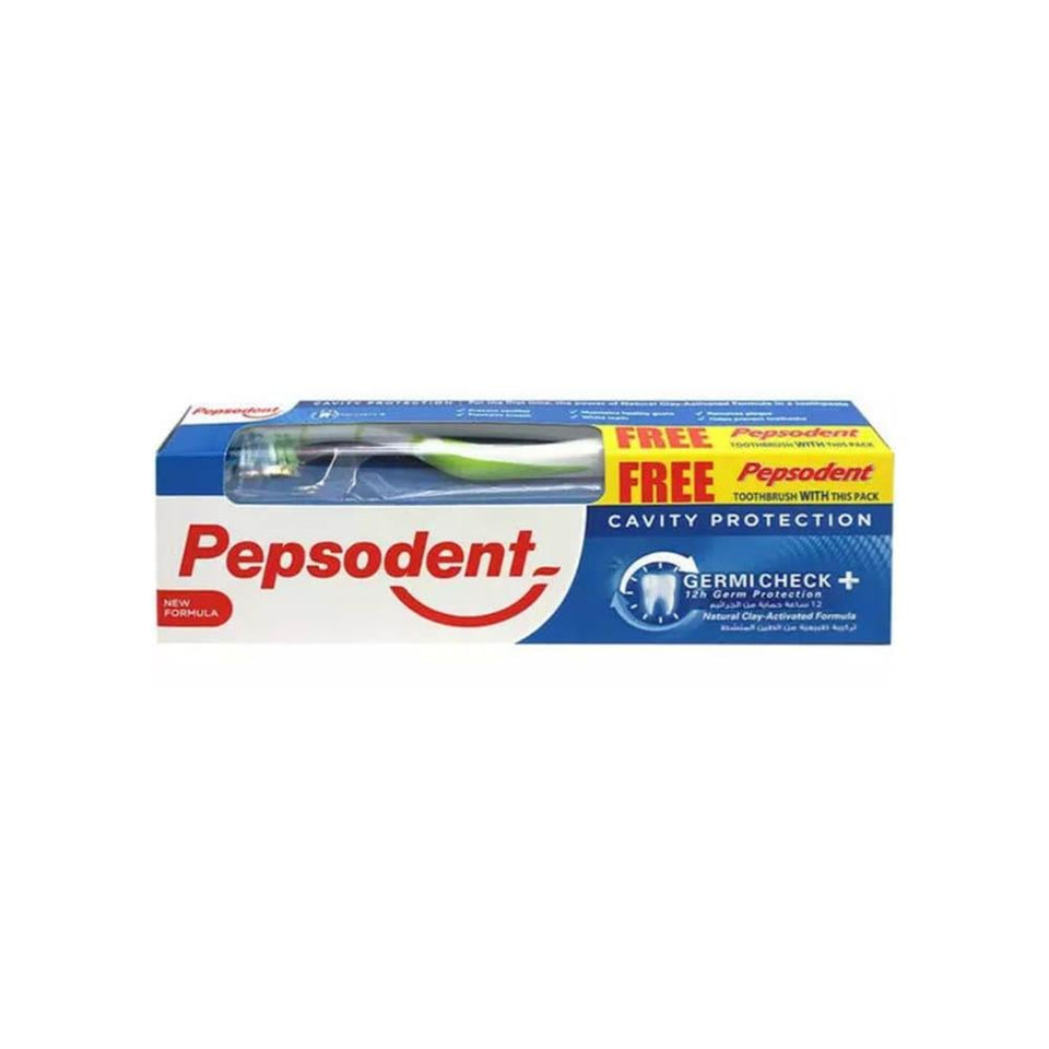 Pepsodent Safety Protection Toothpaste with Brush for Cavity Protection & Fresh Breath 150g