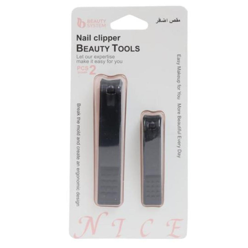 Salon System Nail Clippers - Black - 2 Pieces