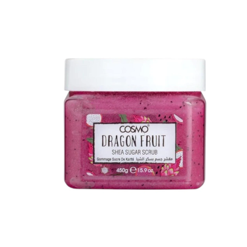 Cosmo Shea Butter and Dragon Fruit Sugar Scrub Exfoliating Body Scrub 450g