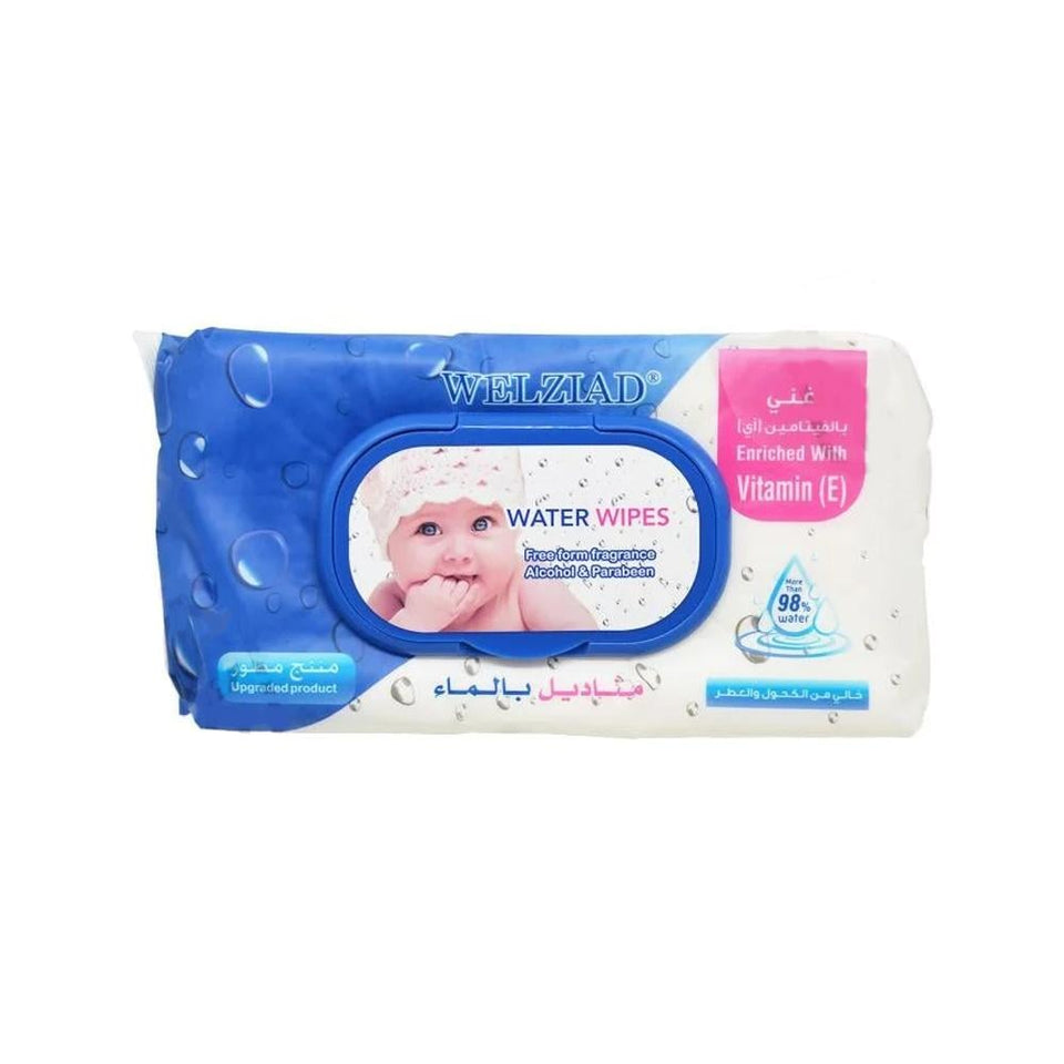 Welziad Water Wipes for Sensitive Skin with Vitamin E 100 wipes