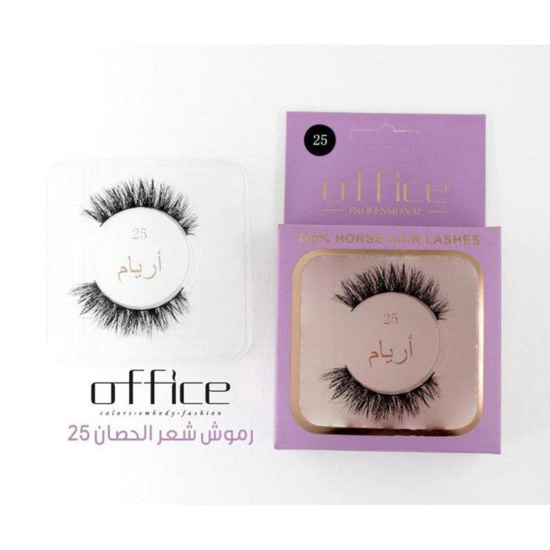 Office Horsehair Eyelashes Natural Glossy Hair Thick Fullness 25mm