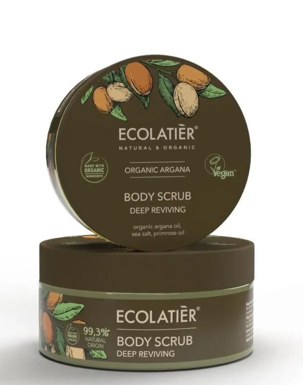 Best Body Exfoliating Scrub Deep Reviving Organic Argan Oil Ecolatier 300g