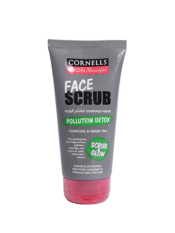 Cornells Charcoal & Green Tea Facial Scrub - 150ml