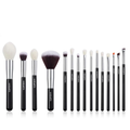 Face Makeup Brush Set Professional 15Pcs for Face and Eyes Harts