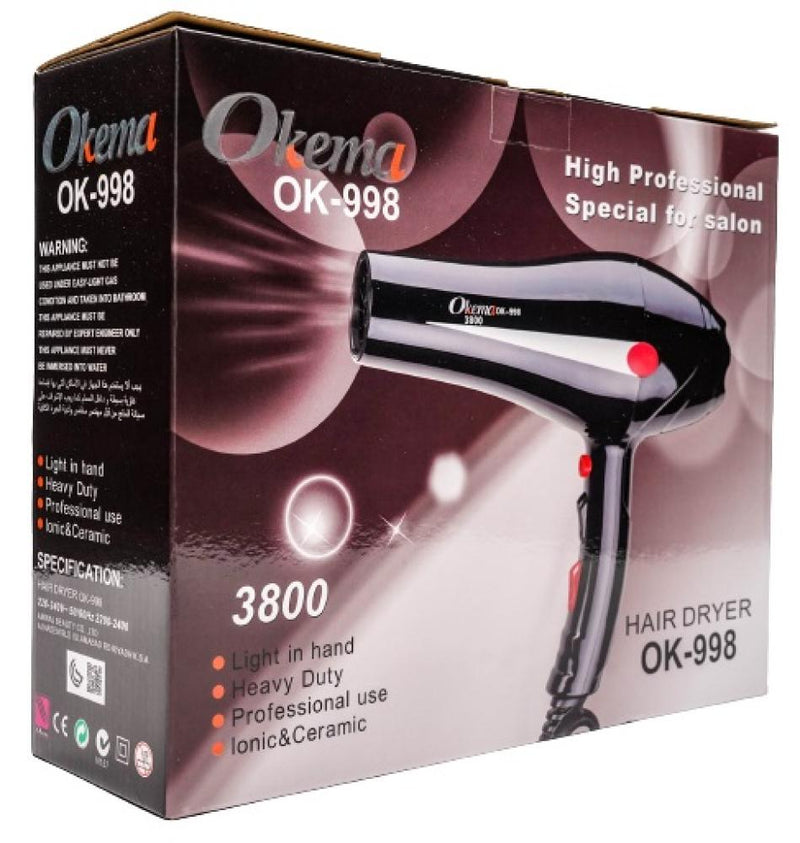 Hair Dryer Versatile Styling Best Hair Dryer 2022 Okema OK998