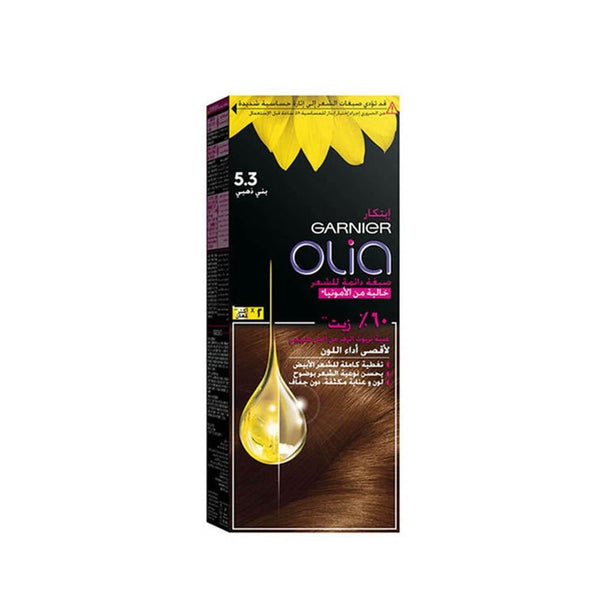 Brown Hair Dye Golden Brown 5.3 Ammonia Free Garnier Olia 1 Pack