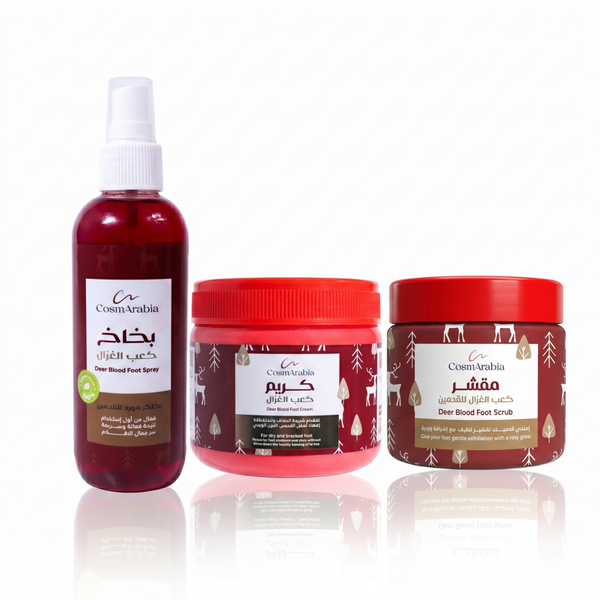 Foot Care Kit Exfoliating Hydrating Rosy Glow Gazelle Heel 3-Piece Set