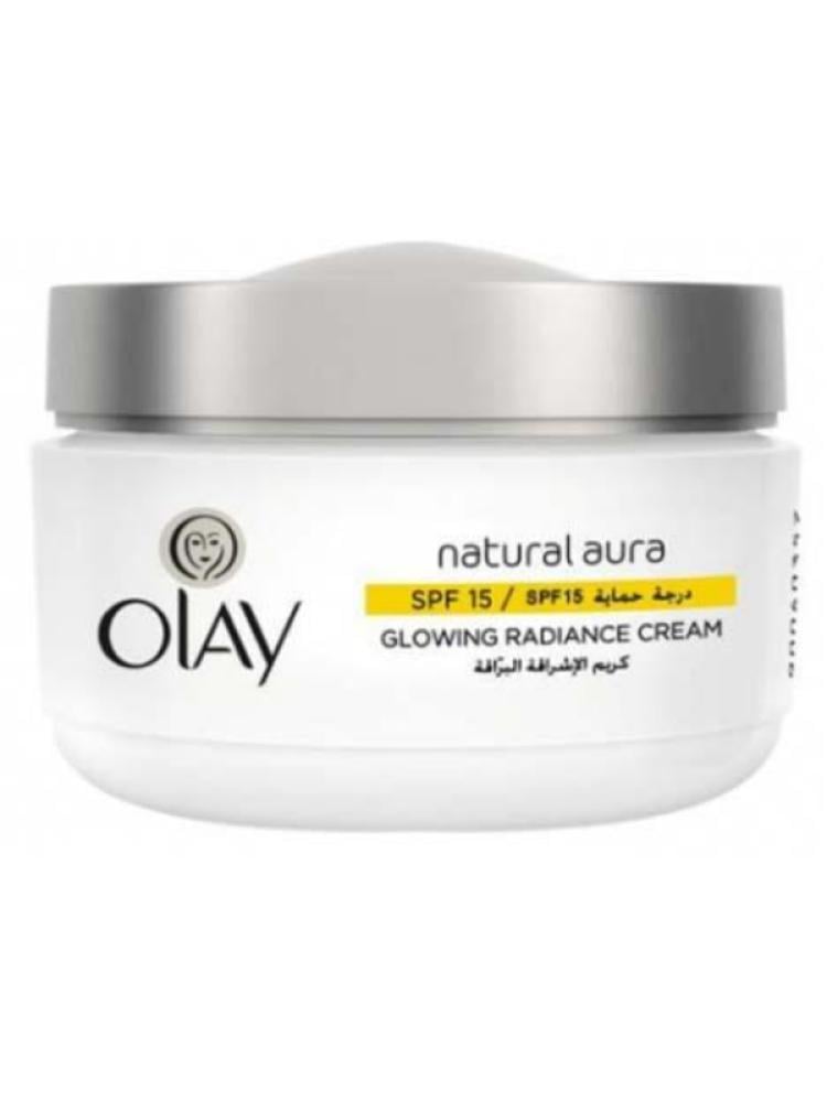 Olay Natural Aura Face Cream with Raspberry Extract - Radiant Glow, 100g