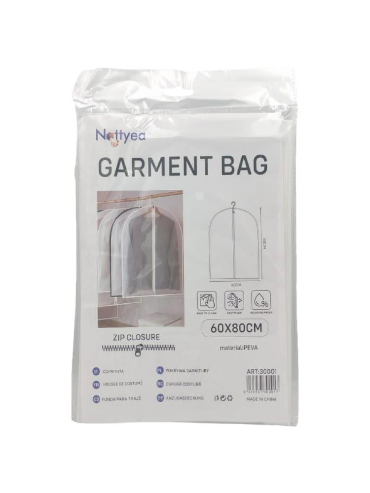Garment Cover Bag Clear Zippered Storage Salon System 60 x 80 cm