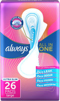 Always Feminine Pads Ultra Slim Large Comfort 26 Pack