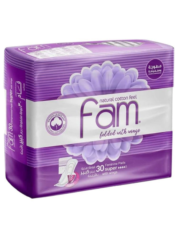 Sanitary Pads with Wings Maxi Protection Fam 30 Pads
