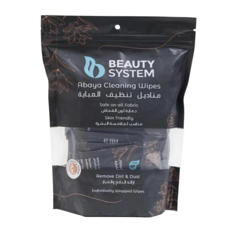 Beauty System Abaya Cleaning Wipes, Fabric Color Protection, 25 Count