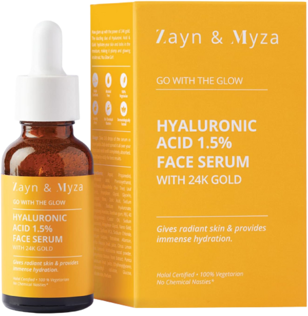 Face Serum Hyaluronic Acid and 24K Gold Radiance Zayn & Myza 30ml