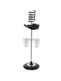 Salon System Hair Dryer Holder - Triple Ceramic Base, Black, Floor Standing