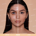 Sheglam Skin Focus Powder Foundation, Full Coverage, Matte, Peach, 11g