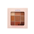 Katia Eyeshadow Palette 03 Sweet Talk, 9 Shades, Matte and Shimmer