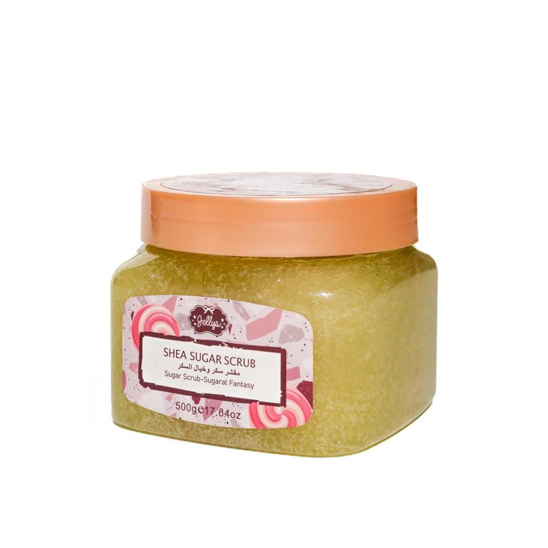 Jellys Sugar Fantasy Shea Sugar Scrub, Exfoliating Body Scrub, 500g