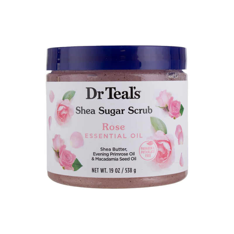 Dr Teal's Sugar and Shea Butter Body Scrub with Rosehip Oil 538g