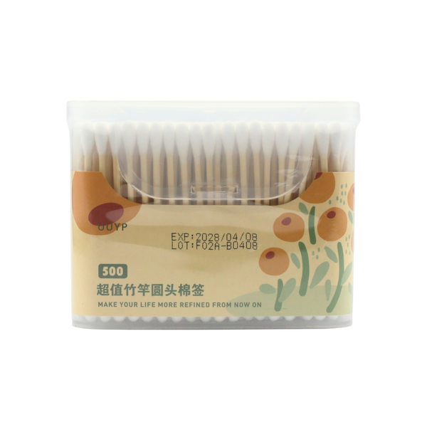 Uuyp Cotton Swabs, 100% Pure Cotton, 500 Count