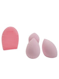 Makeup Brush and Sponge Set Droplet Sponges Cleaning Brush Salon System 4-Piece