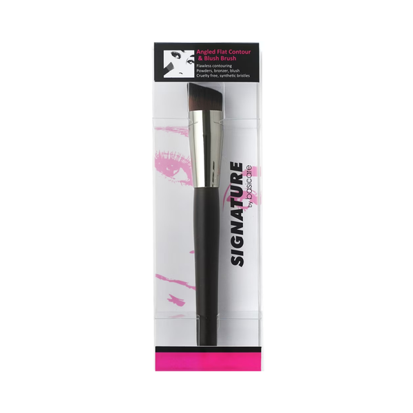 Basic Signature Flat Angled Blush and Contour Brush for Powder Bronzer