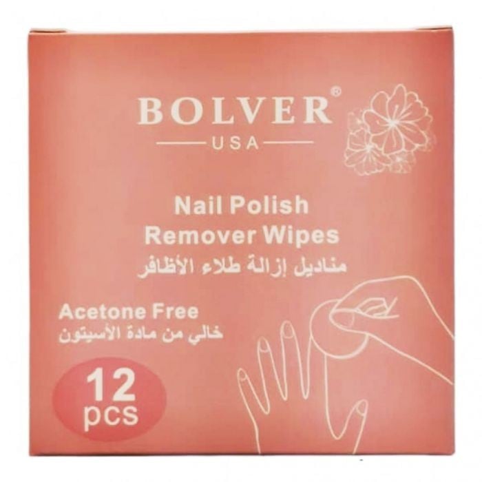 Nail Polish Remover Wipes Acetone-Free Gentle Moisturising Pulver 12 Pack