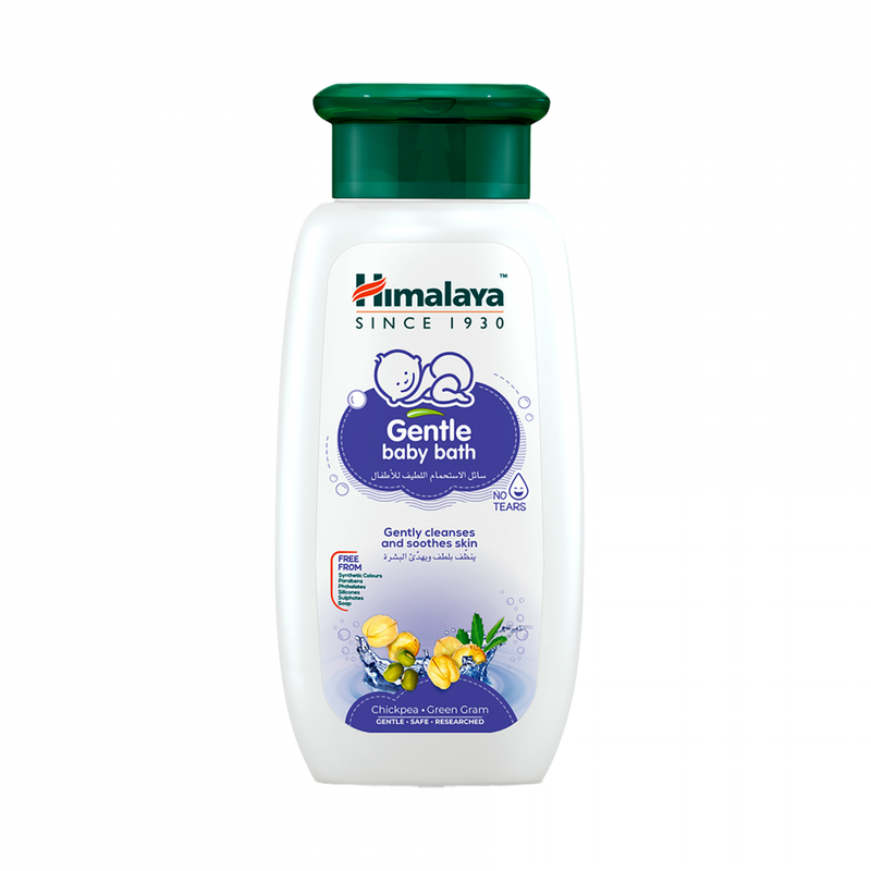 Himalaya Gentle Baby Bath Liquid, Moisturizing, Tear-Free, 400ml