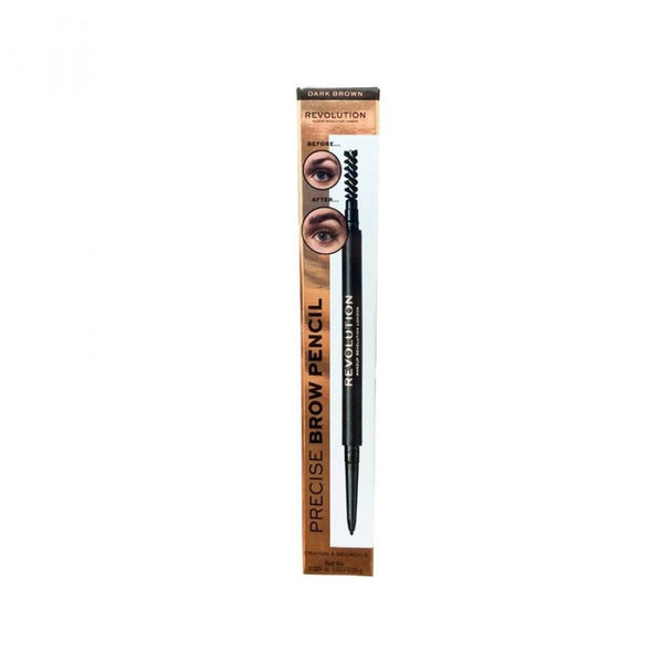 Revolution Precise Brow Definer Eyebrow Pencil, Dark Brown, 0.05g
