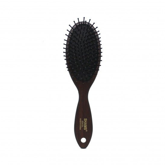 Shams 6903L Wooden Detangling Hairbrush Natural Wood Ergonomic Handle