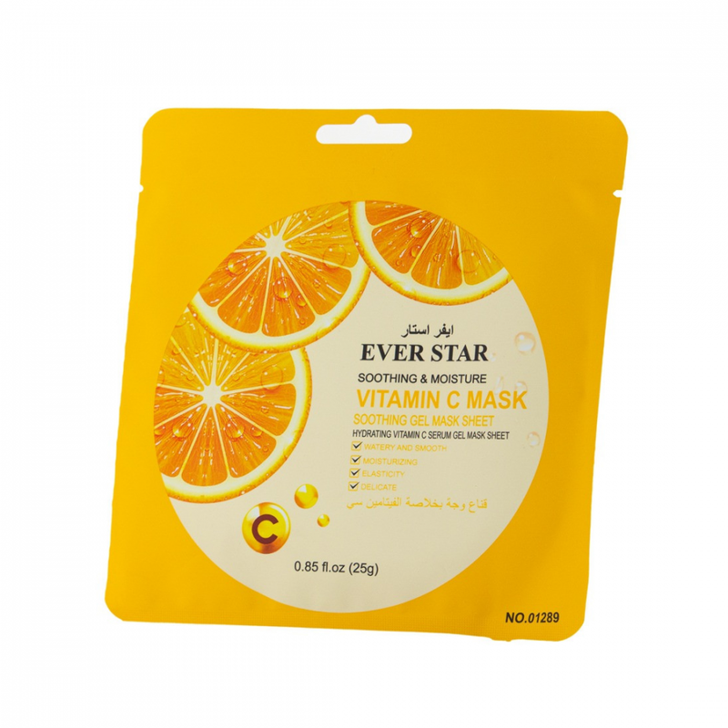 Vitamin C Face Mask Hydrating Sheet for Dry Skin Ever Star 25g