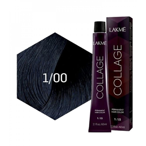 Lakme Permanent Hair Color 1.00 Black 60ml Gray Coverage