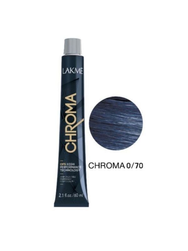 Blue Hair Dye Lakme Chroma 0/70 Permanent 60ml
