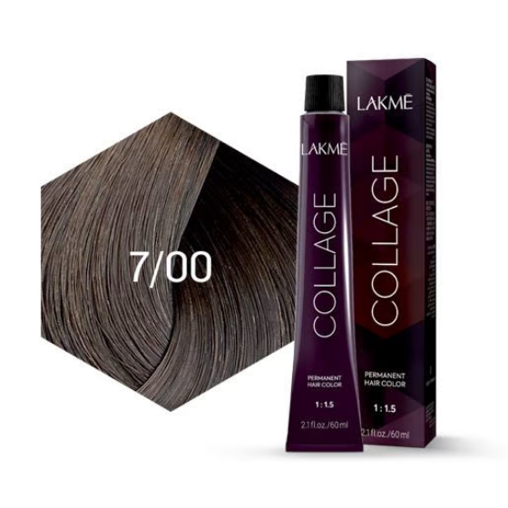 Lakme Permanent Hair Color 7.00 Medium Blonde 60ml Gray Coverage