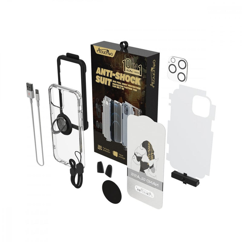Phone Protection Kit 10-in-1 Screen and Body Guard ALoucho Black