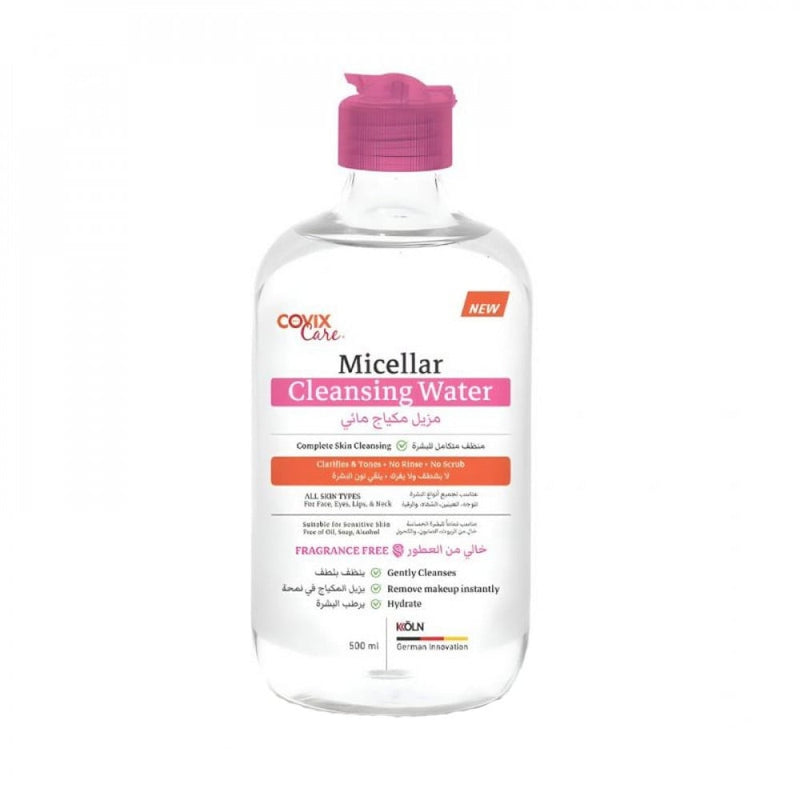 Cofix Care Micellar Makeup Remover, Fragrance-Free, Water-Based, 500 ml