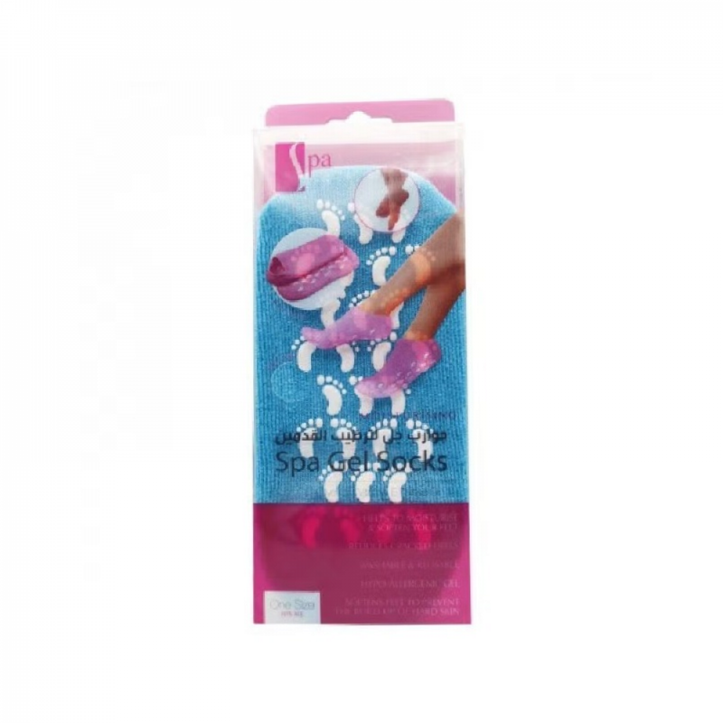 Spa System Gel Moisturizing Socks - Blue, One Size Fits All