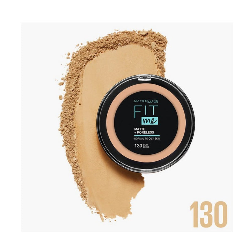 Maybelline Fit Me Matte and Poreless Powder Foundation, SPF 28, 130 Beige