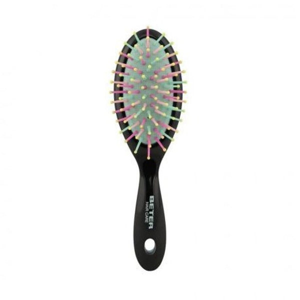 Beter Cushion Hairbrush Ball-Tipped Bristles Small to Medium Blue