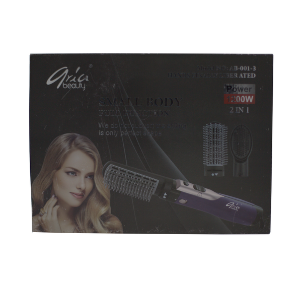 Aria Beauty 2-in-1 Hair Dryer Brush AB-001-3, 1200W, Ionization, 3 Attachments